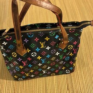 Louis Vuitton Black Multicolor Monogram Canvas
